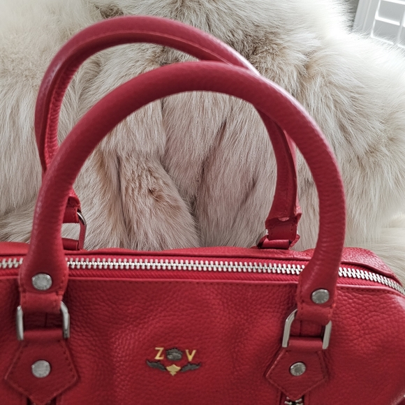 Zadig & Voltaire Sunny Medium Red Bowling Hand & Shoulder Bag - Picture 9 of 12